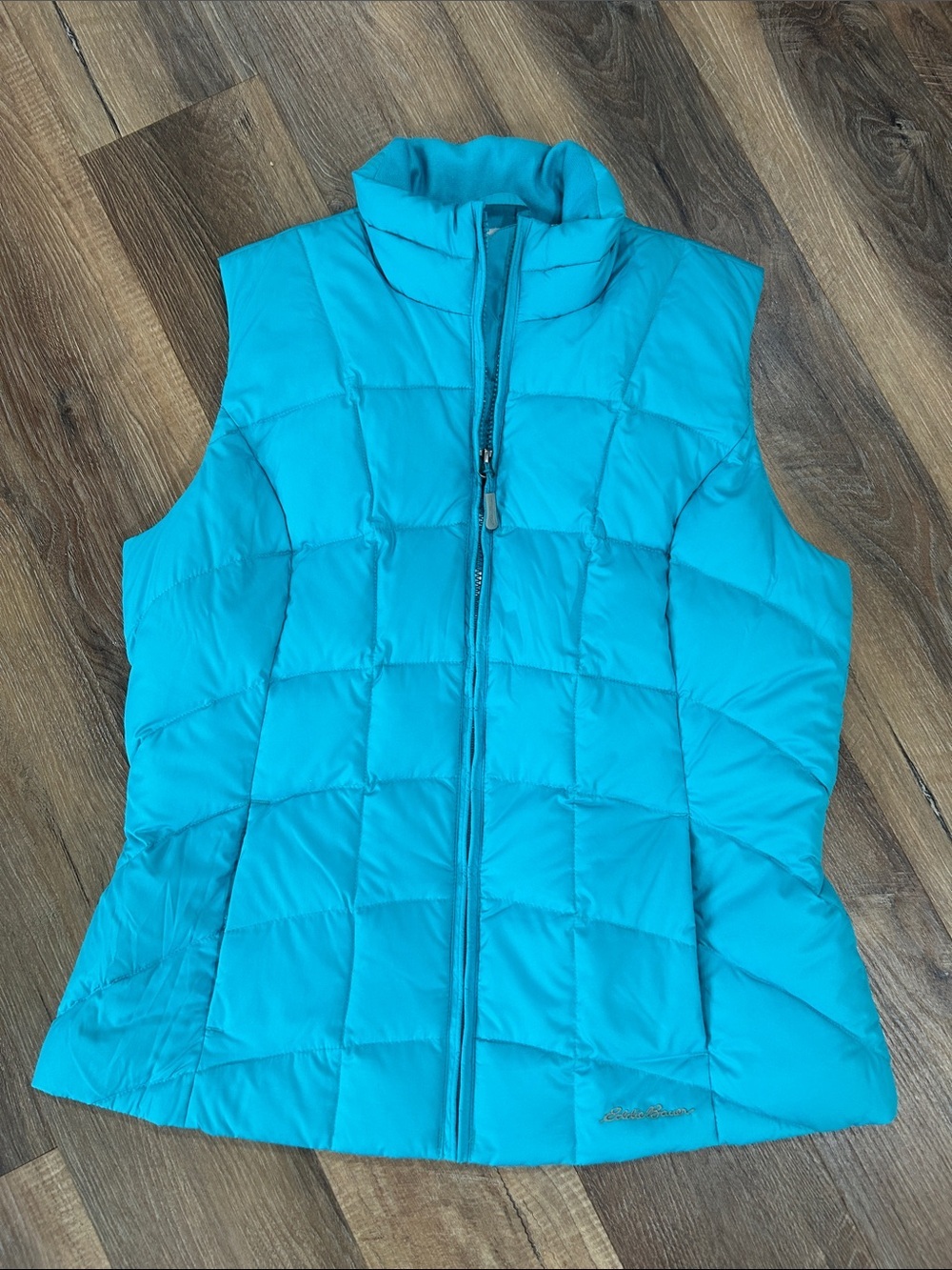 Eddie Bauer Womens Medium Down Puffer Vest EB650 Full Zip Pockets